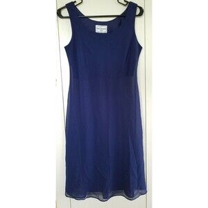 KARIN STEVENS Petites MP WOMEN'S Dark Blue Sheath Tank DRESS